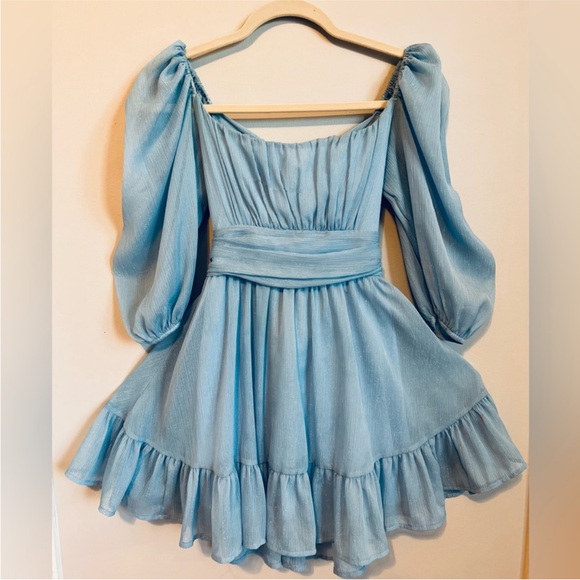 Lucy in the Sky Blue Shimmer Dress - Picture 8 of 8